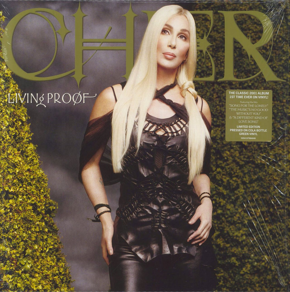 Cher Living Proof - Coke Bottle Green Vinyl UK vinyl LP album (LP record) 5054197984648