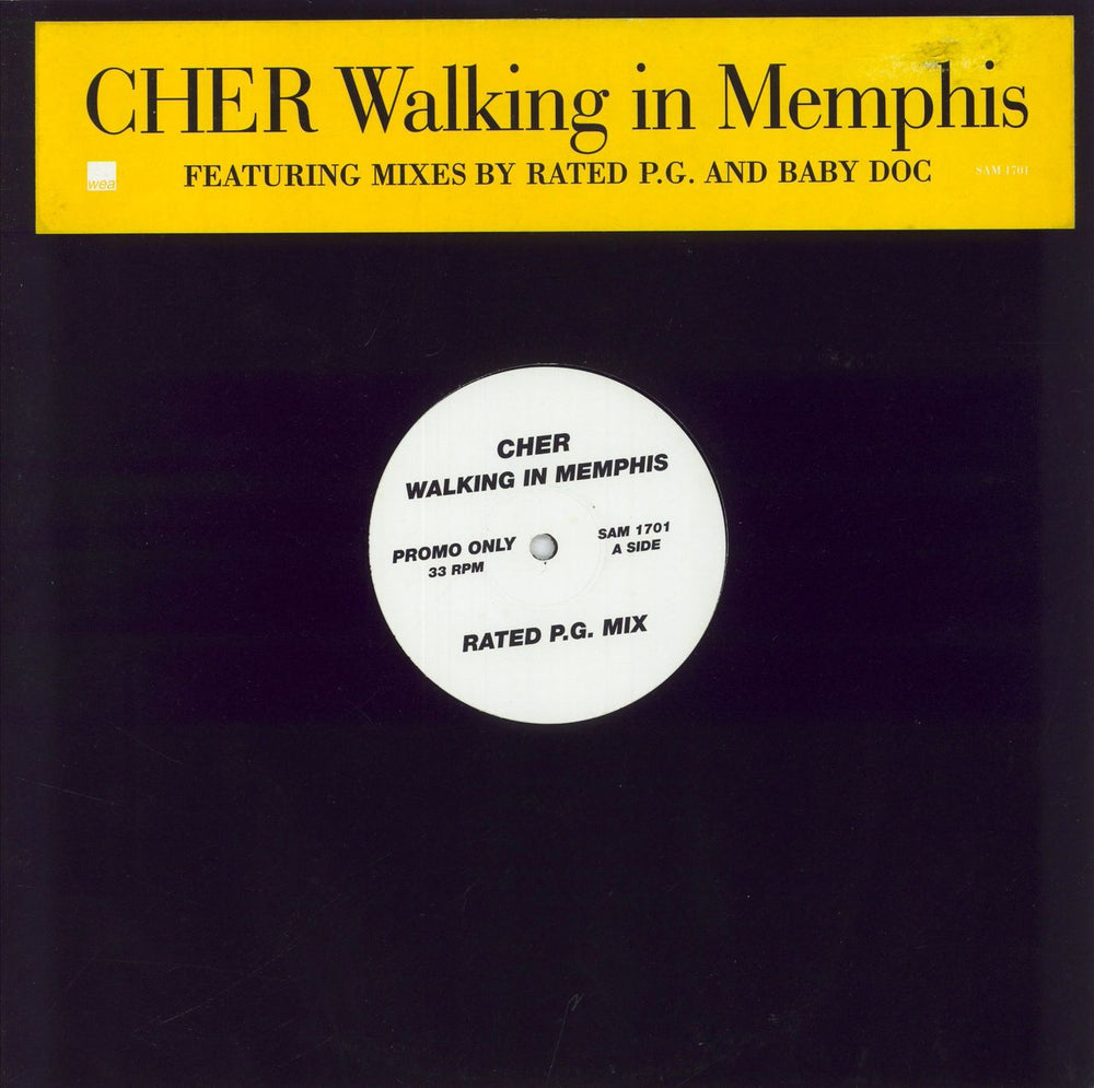 Cher Walking In Memphis - Rated P.G Mixes UK Promo 12" vinyl single (12 inch record / Maxi-single) SAM1701