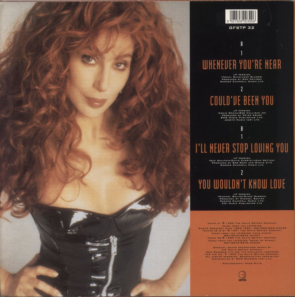 Cher Whenever You're Near + Sleeve UK 12" vinyl picture disc (12 inch picture record) 5021508003206