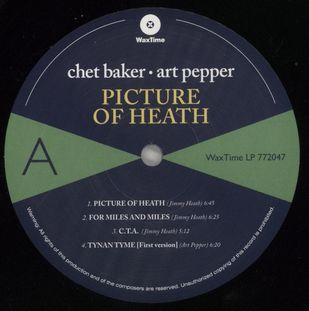 Chet Baker Picture Of Heath - 180gm Vinyl UK vinyl LP album (LP record) 6CBLPPI863337