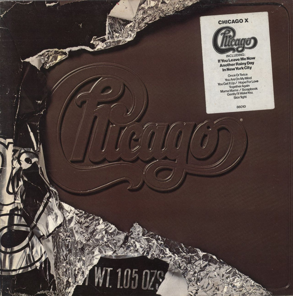 Chicago Chicago X - White Hype Sticker - EX UK vinyl LP album (LP record) CBS86010