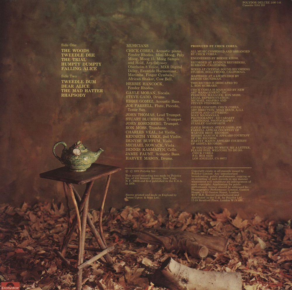 Chick Corea The Mad Hatter UK vinyl LP album (LP record)