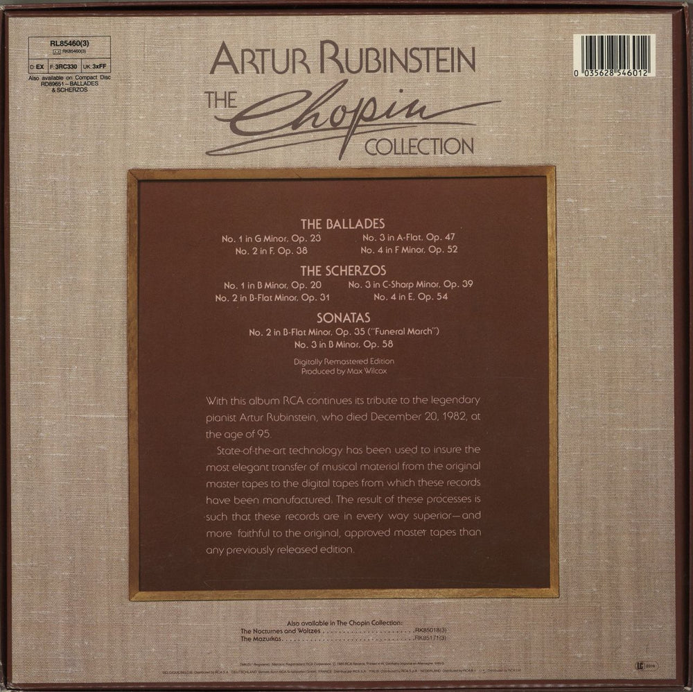 Chopin Chopin: The Ballades • The Scherzos • The Sonatas German Vinyl Box Set