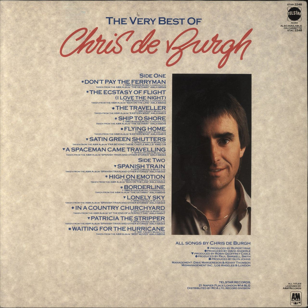 Chris De Burgh The Very Best Of Chris De Burgh UK vinyl LP album (LP record)