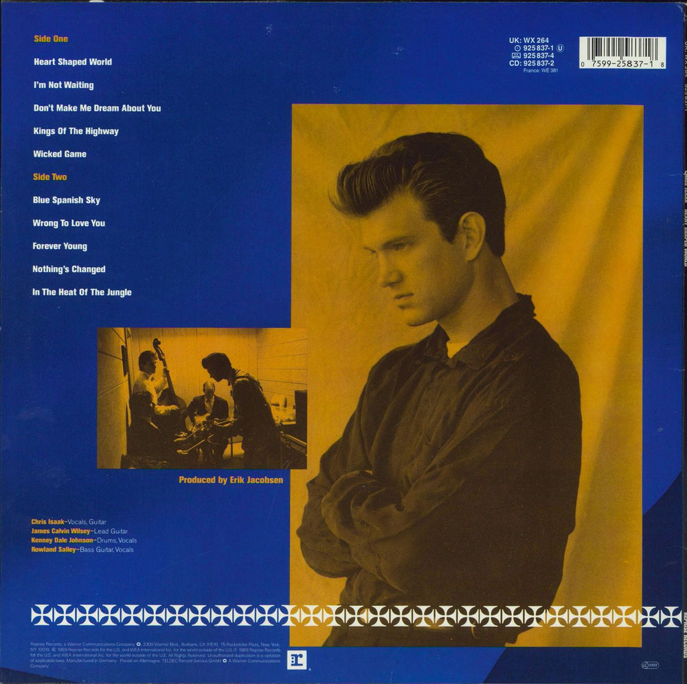 Chris Isaak Heart Shaped World - EX UK vinyl LP album (LP record) 075992583718