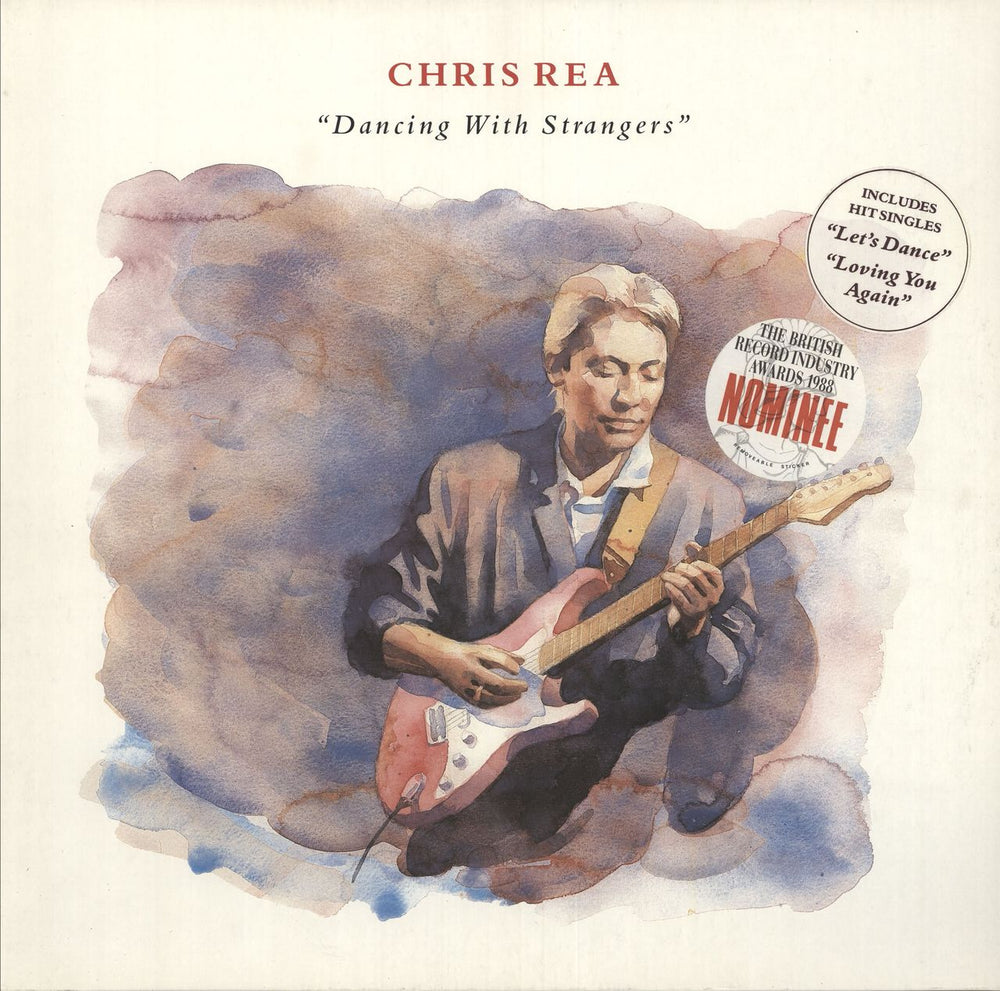 Chris Rea Dancing With Strangers - Brit Award Nominee sticker UK vinyl LP album (LP record) MAGL5071