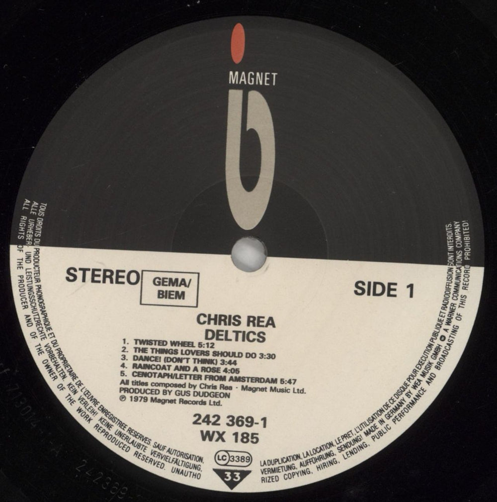 Chris Rea Deltics German vinyl LP album (LP record) REALPDE862949