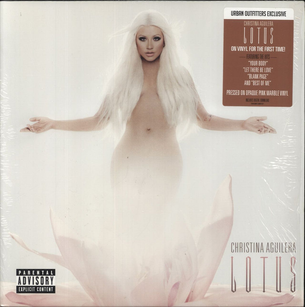 Christina Aguilera Lotus - Opaque Pink Marble Vinyl US 2-LP vinyl record set (Double LP Album) 19439812881