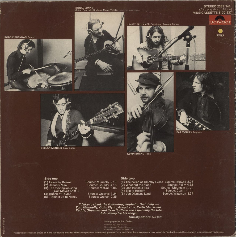 Christy Moore Whatever Tickles Your Fancy - VG Irish vinyl LP album (LP record)