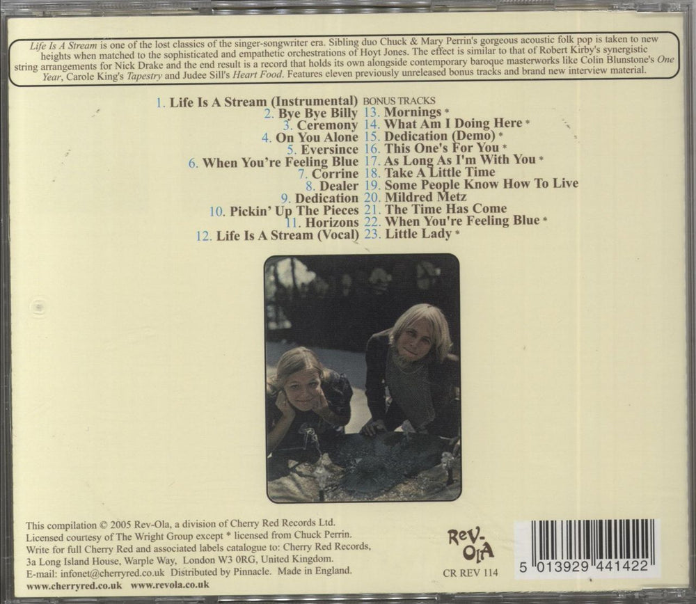 Chuck & Mary Perrin Life Is A Stream UK CD album (CDLP)