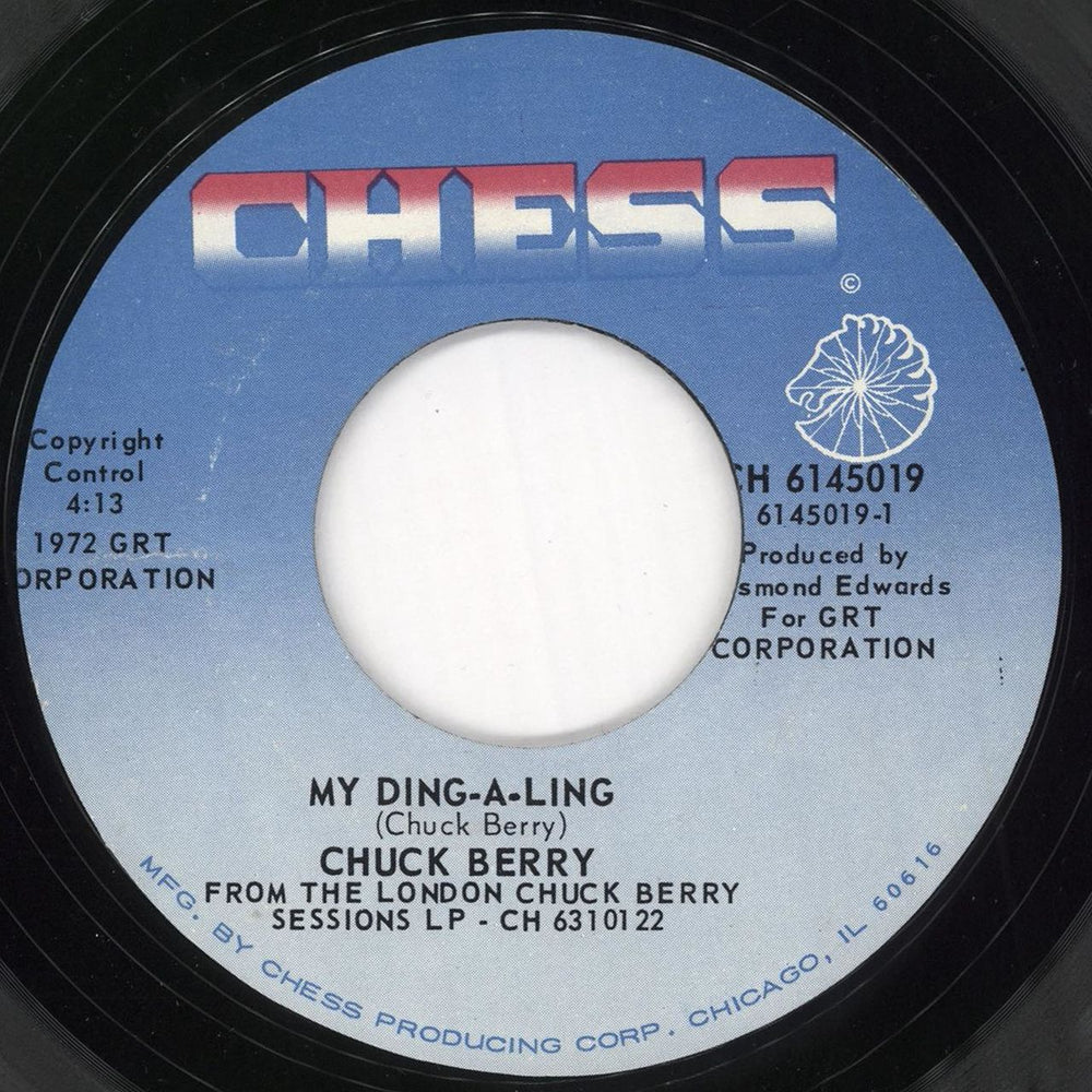 Chuck Berry My Ding-A-Ling US 7" vinyl single (7 inch record / 45) CH6145019