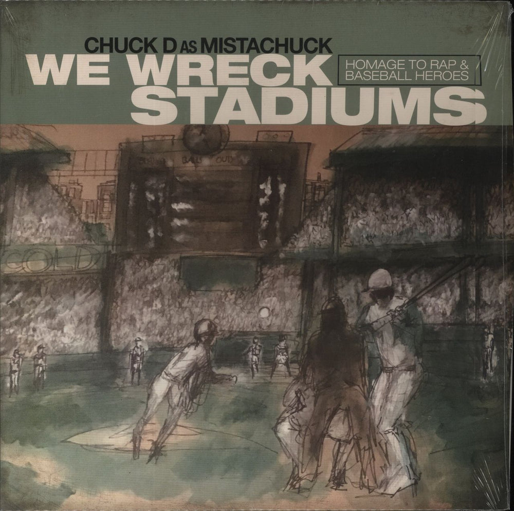 Chuck D We Wreck Stadiums - Coke Bottle Clear Vinyl - Shrink US vinyl LP album (LP record) SS2092LV