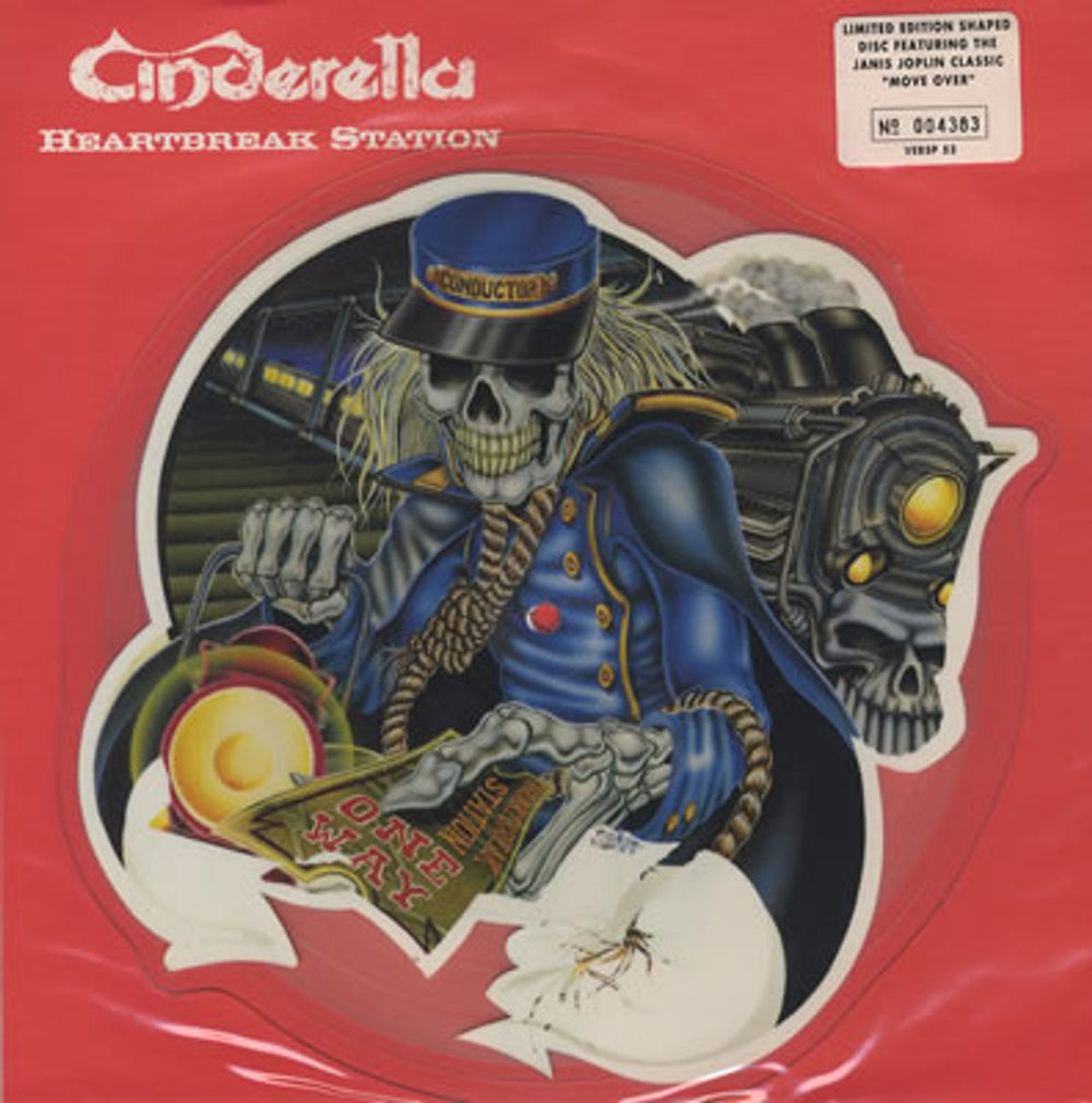 Cinderella Heartbreak Station UK shaped picture disc (picture disc vinyl record) VERSP53