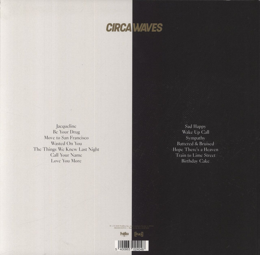 Circa Waves Sad Happy - Gold Vinyl - Fully Autographed UK 2-LP vinyl record set (Double LP Album) 5400863024048