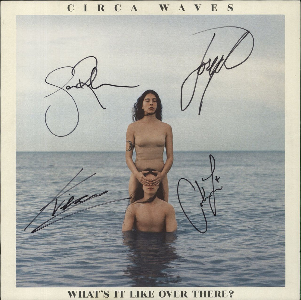 Circa Waves What's It Like Over There? - Dark Blue With White Marble Vinyl UK vinyl LP album (LP record) PROINC001VC