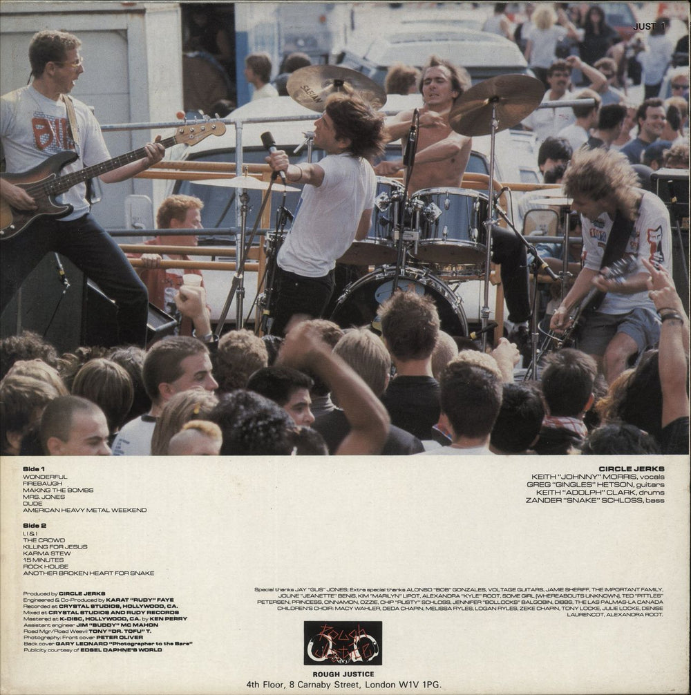 Circle Jerks Wonderful UK vinyl LP album (LP record)