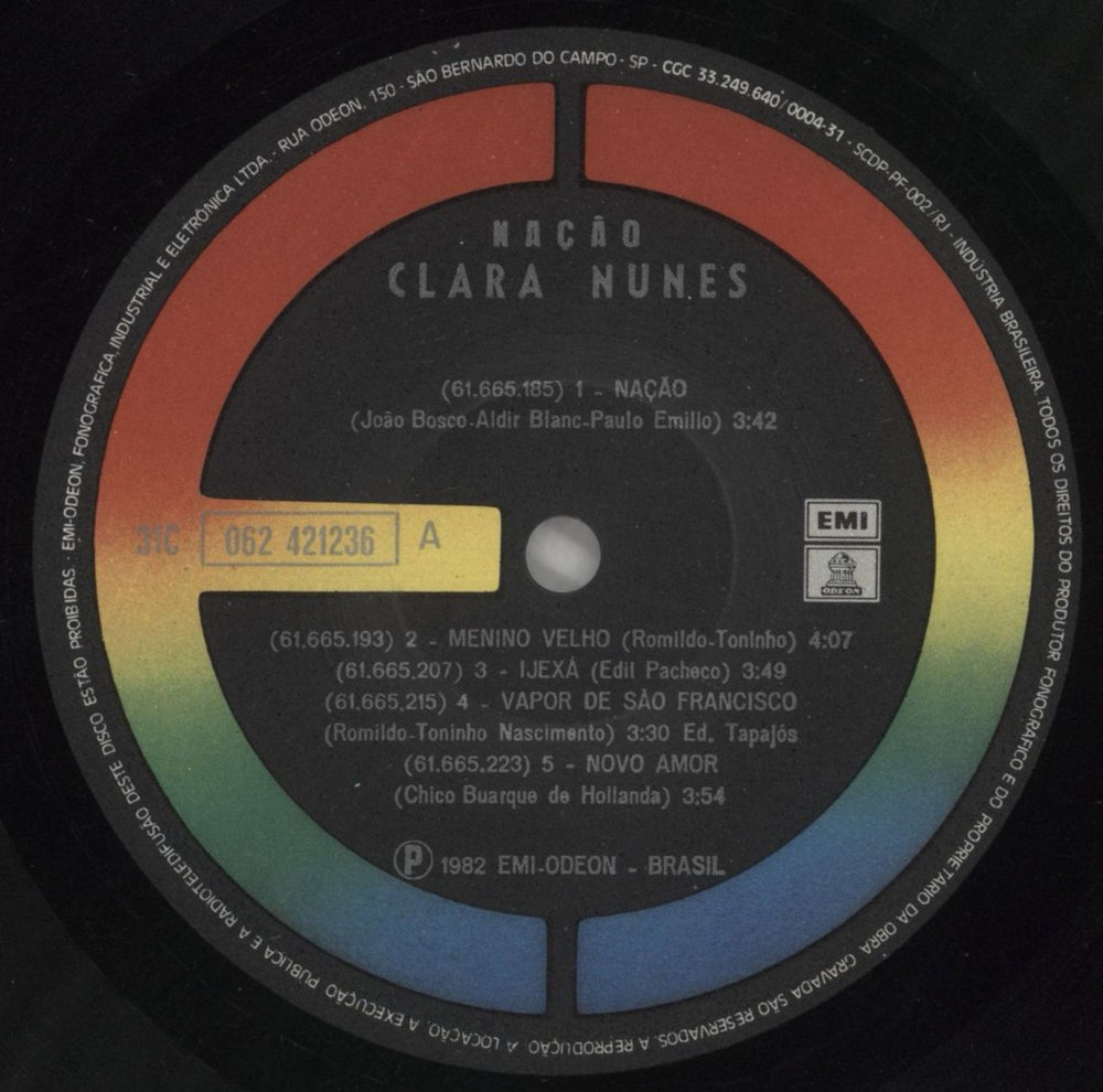 Clara Nunes Nação Brazilian vinyl LP album (LP record) FQCLPNA859583
