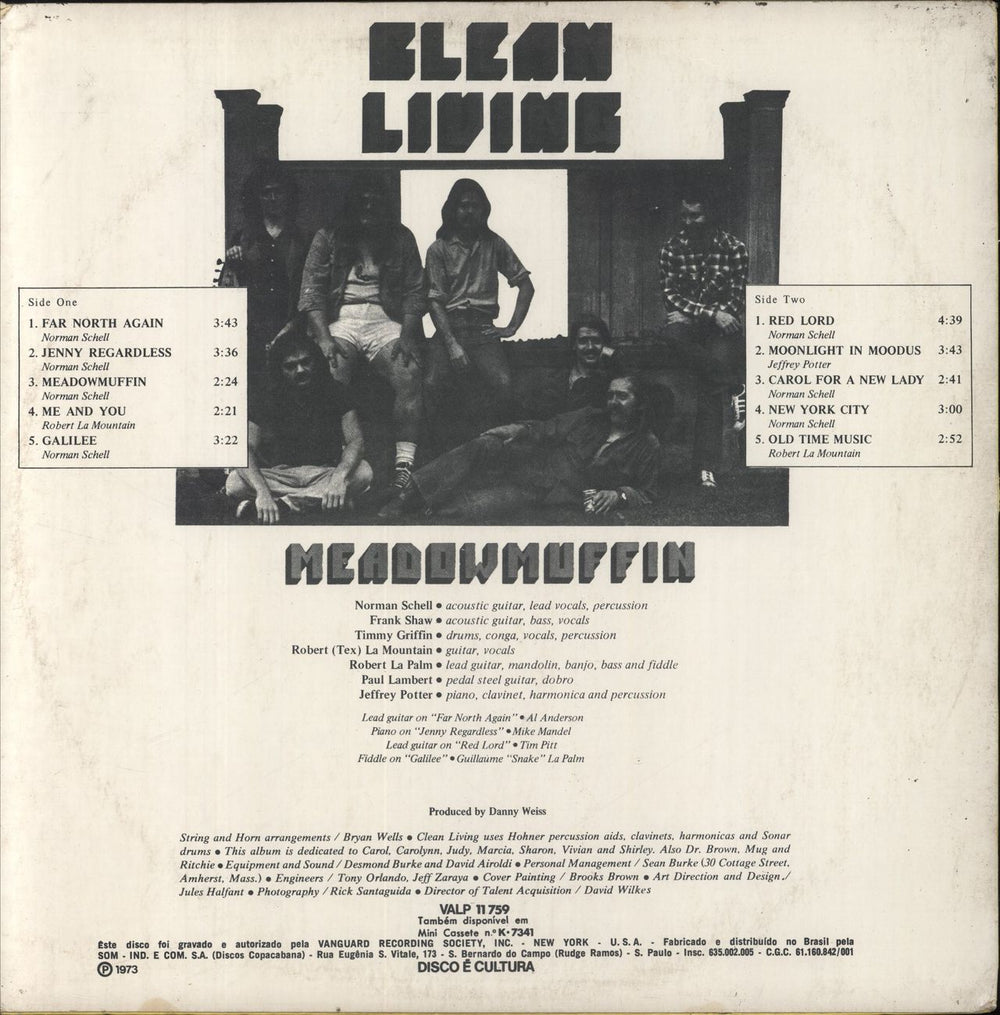 Clean Living Meadowmuffin Brazilian vinyl LP album (LP record)