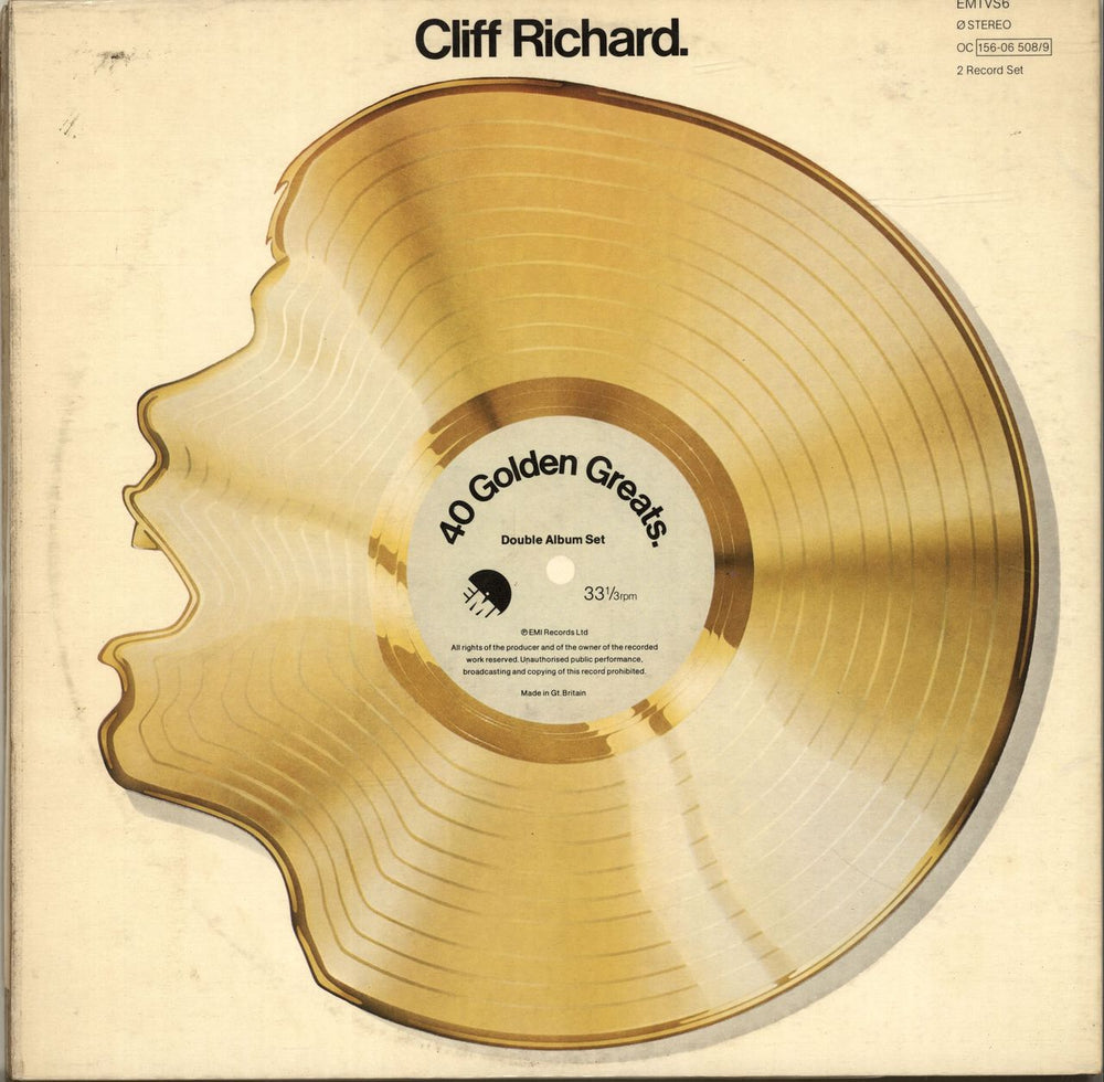 Cliff Richard 40 Golden Greats - 1st UK 2-LP vinyl record set (Double LP Album)