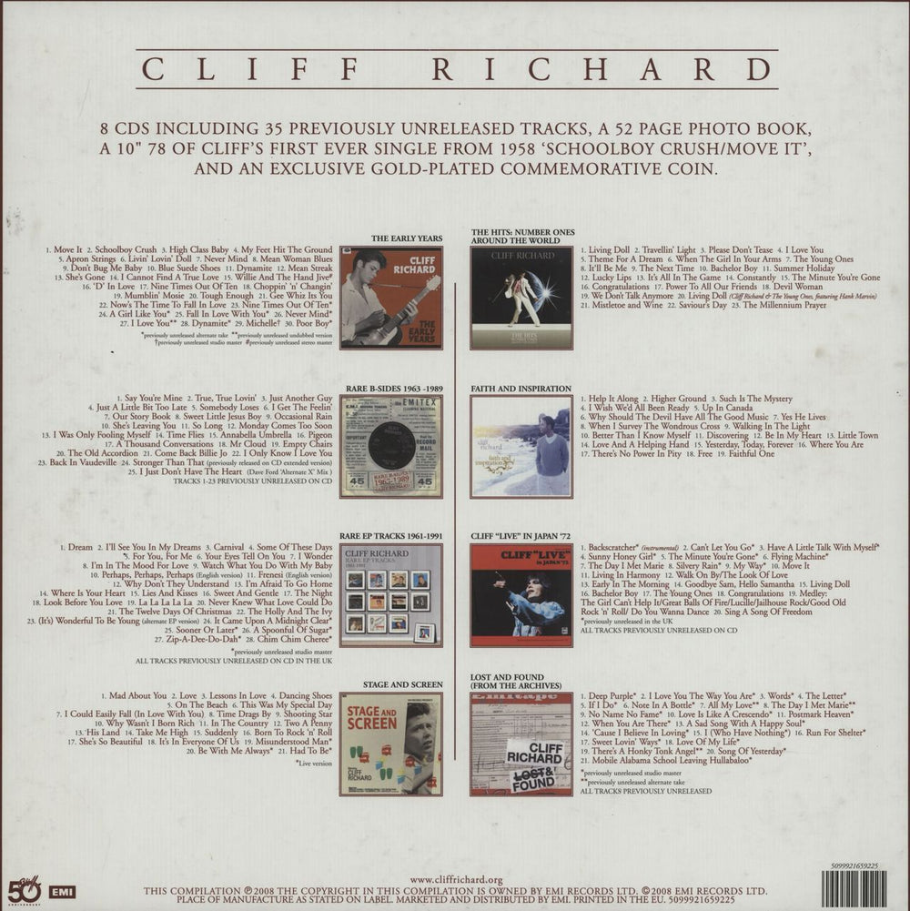 Cliff Richard And They Said It Wouldn't Last [My 50 Years In Music] UK box set 5099921659225