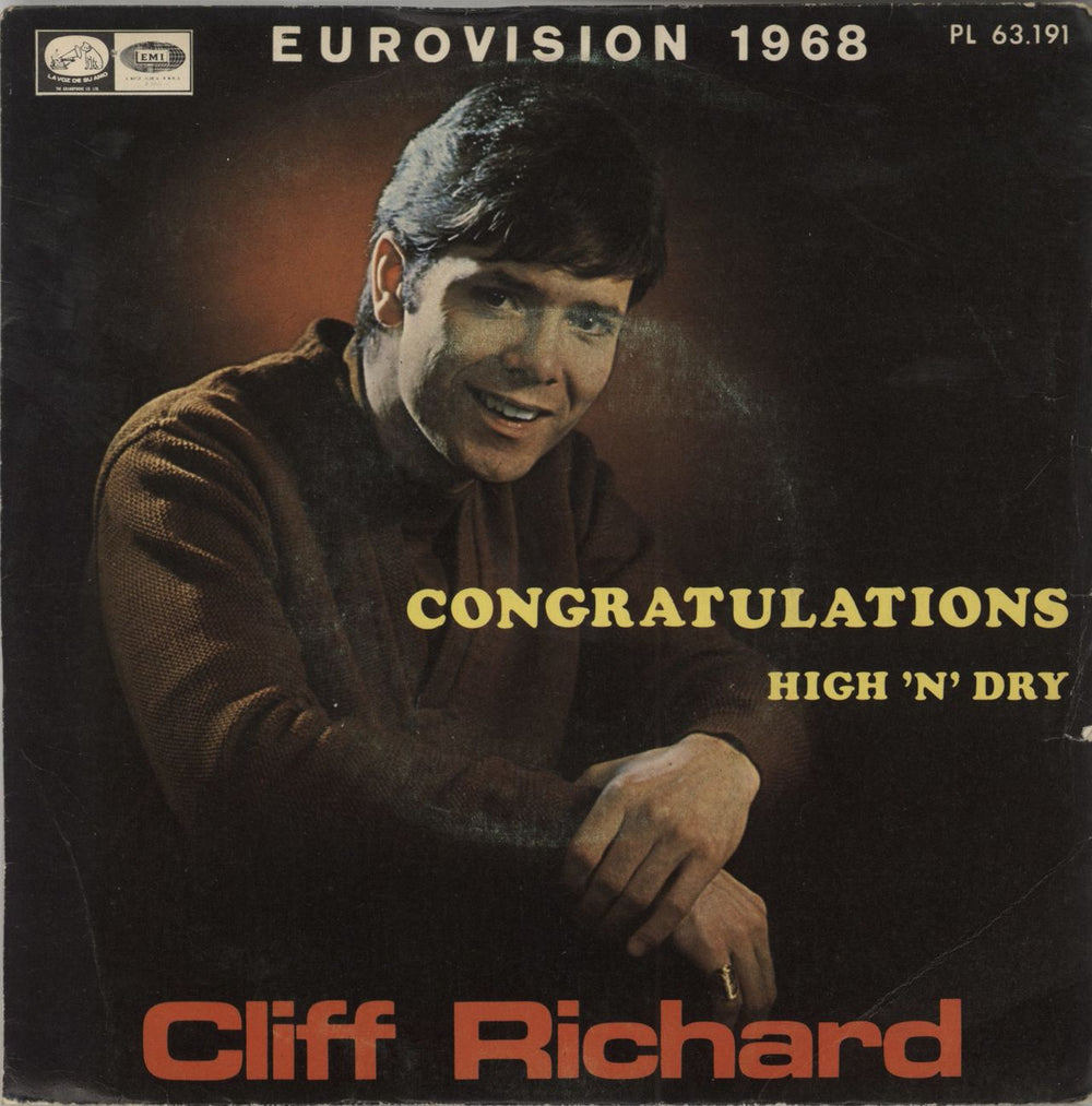 Cliff Richard Congratulations Spanish 7" vinyl single (7 inch record / 45) PL63.191