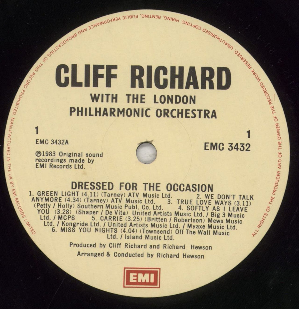 Cliff Richard Dressed For The Occasion UK vinyl LP album (LP record) RICLPDR235909