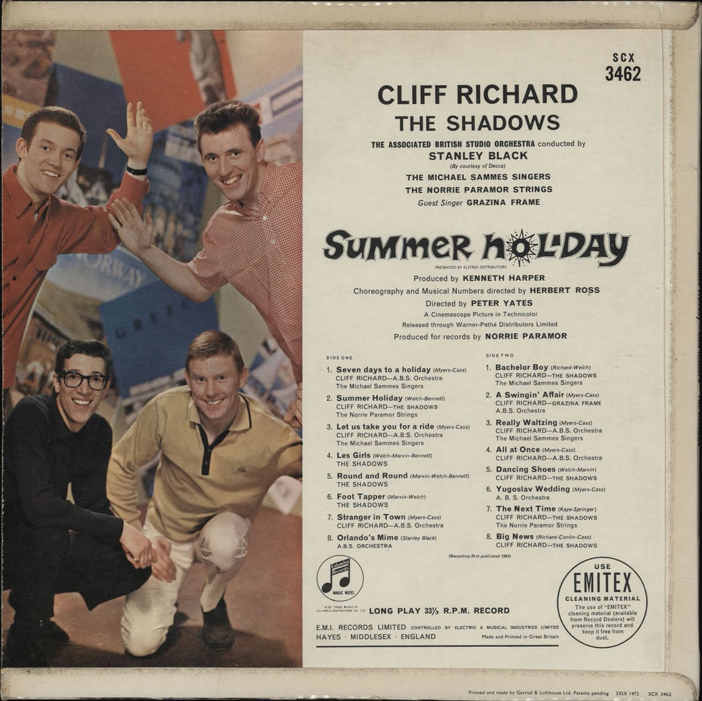 Cliff Richard Summer Holiday - 1st - green/silver Columbia - EX UK vinyl LP album (LP record)