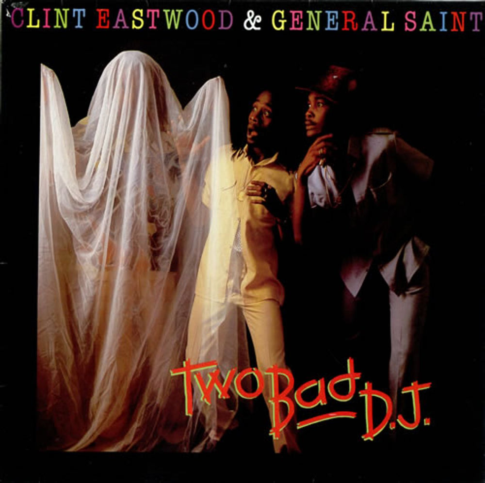 Clint Eastwood & General Saint Two Bad D.J. + Lyric insert UK vinyl LP album (LP record) GREL24