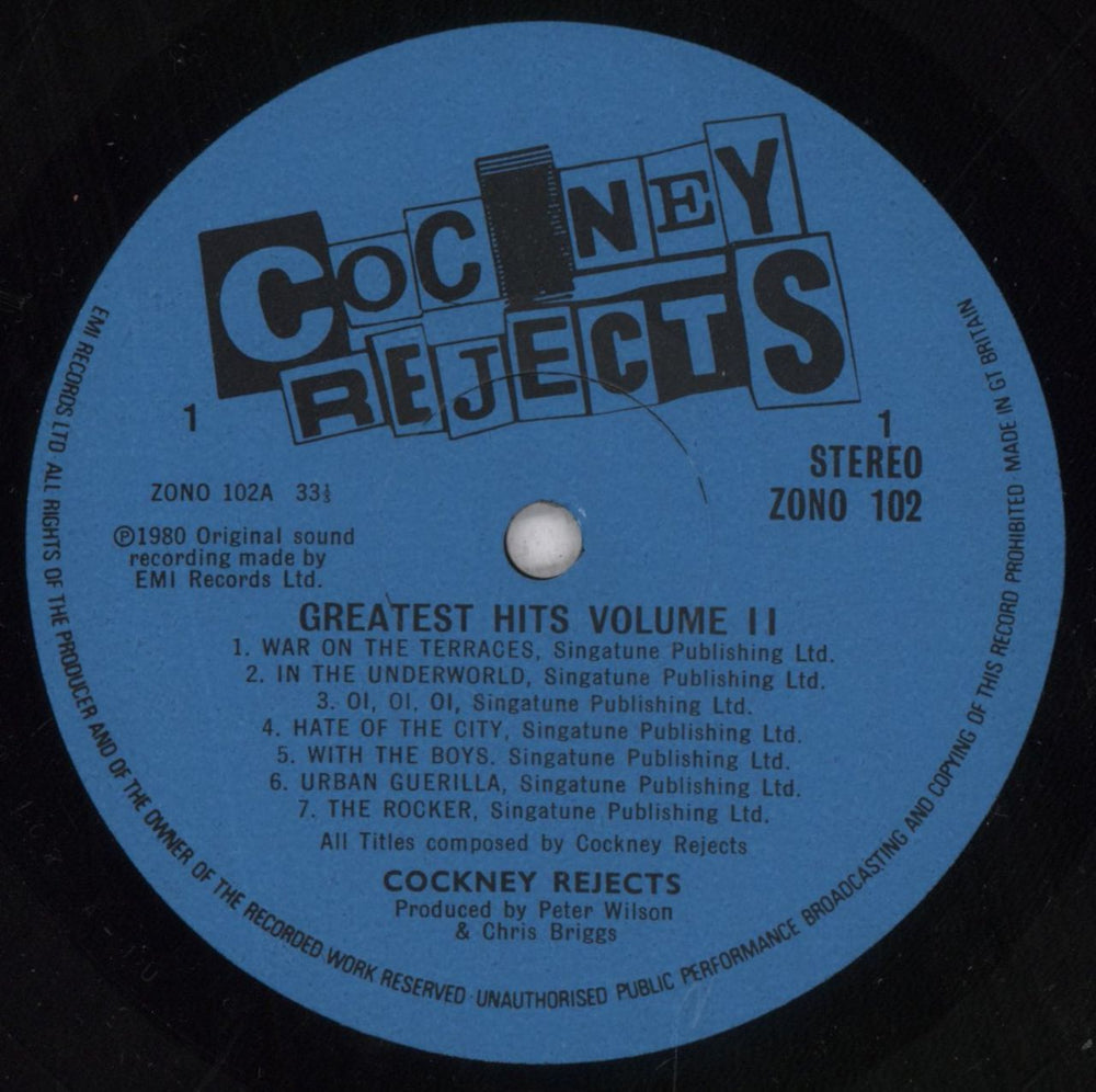 Cockney Rejects Greatest Hits Vol. II - EX UK vinyl LP album (LP record) CKNLPGR837196