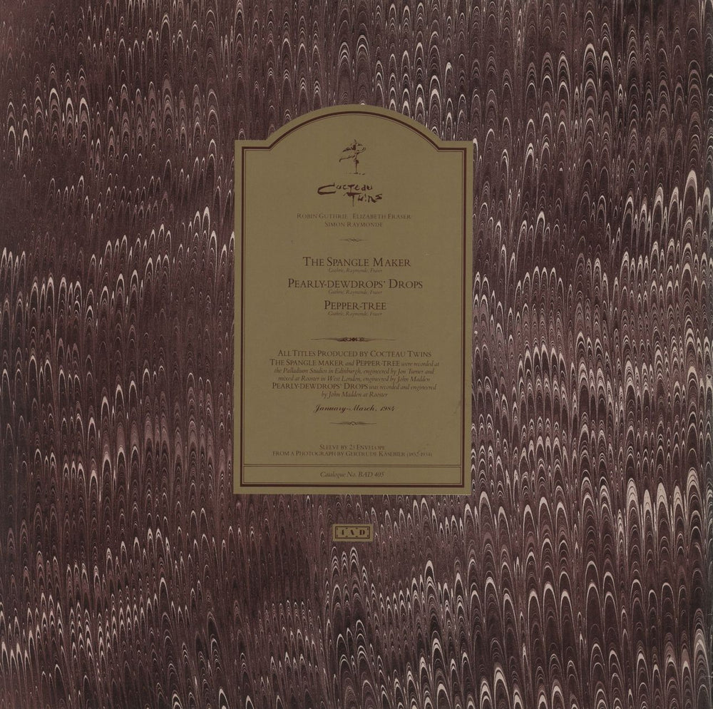 Cocteau Twins The Spangle Maker - Embossed Sleeve UK 12" vinyl single (12 inch record / Maxi-single)