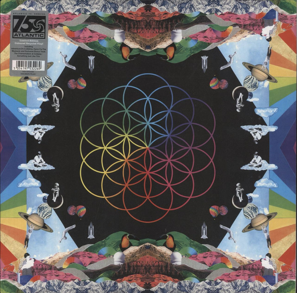 Coldplay A Head Full of Dreams - Recycled Colours Vinyl UK vinyl LP album (LP record) 5054197532269