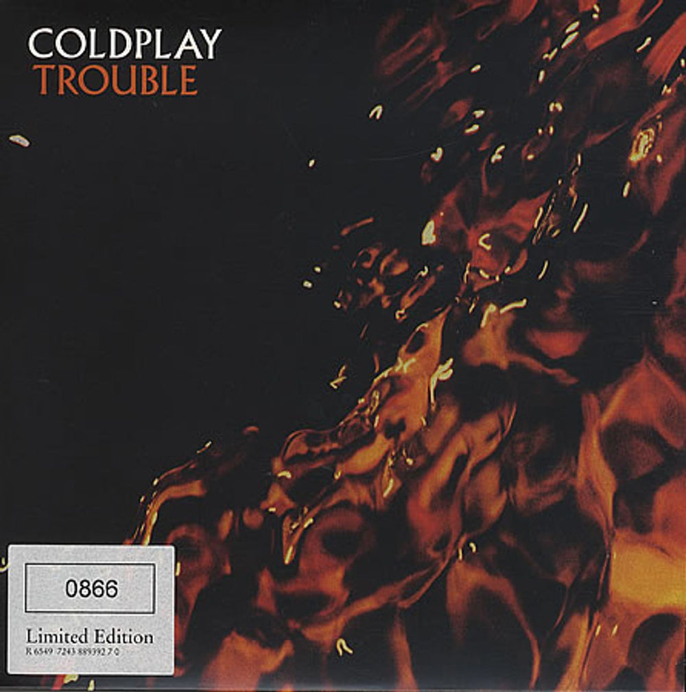 Coldplay Trouble - numbered ltd edition UK 7" vinyl single (7 inch record / 45) R6549