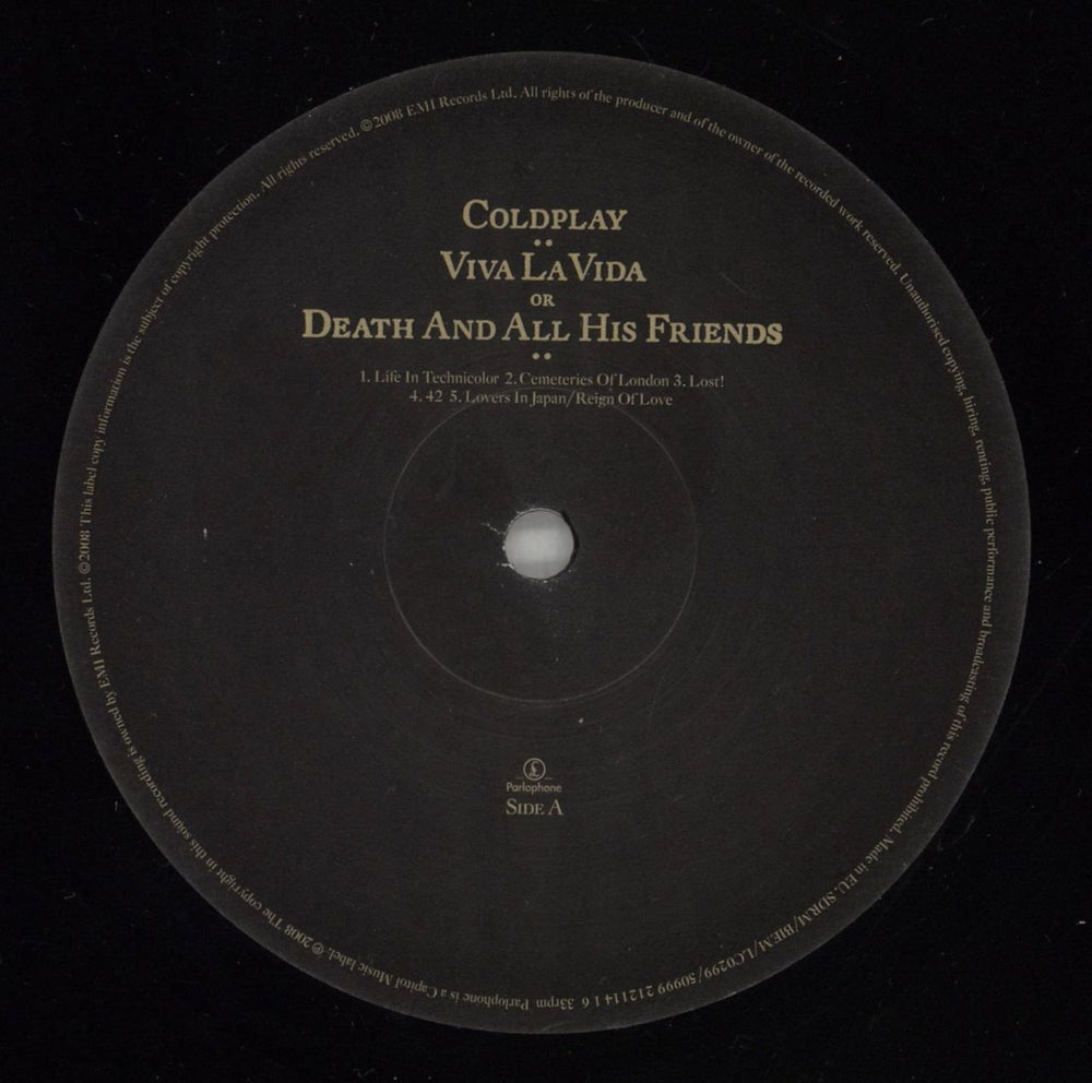 Coldplay Viva La Vida or Death And All His Friends UK vinyl LP album (LP record) DPYLPVI675757