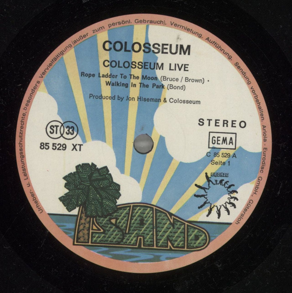 Colosseum Live - VG German 2-LP vinyl record set (Double LP Album) SEU2LLI858902