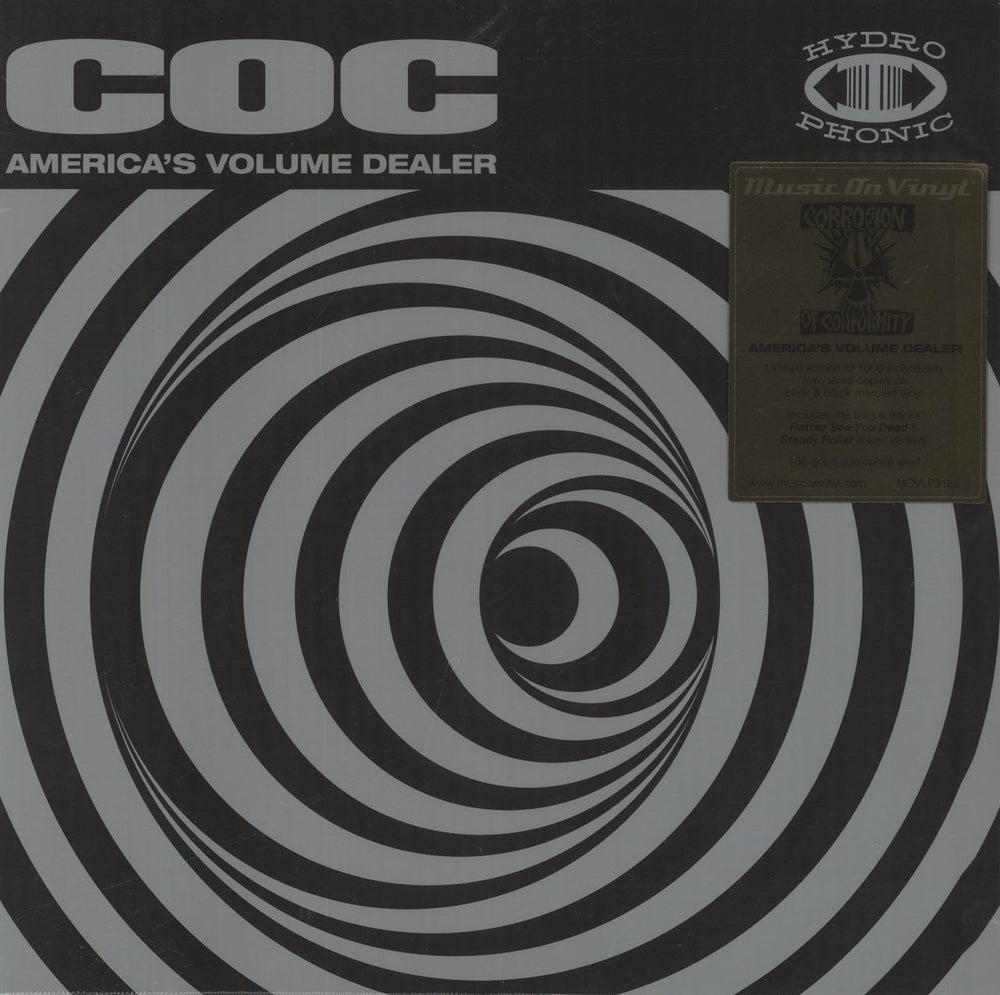 Corrosion Of Conformity America’s Volume Dealer - 180g Clear & Black Marble Vinyl Dutch vinyl LP album (LP record) MOVLP3185