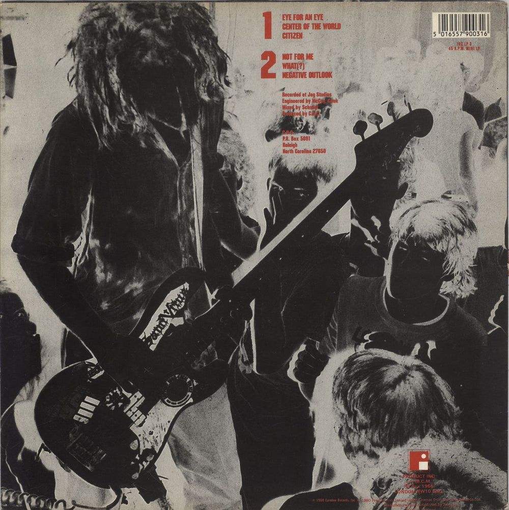 Corrosion Of Conformity Six Songs With Mike Singing: 1985 - VG UK 12" vinyl single (12 inch record / Maxi-single) 5016557900316