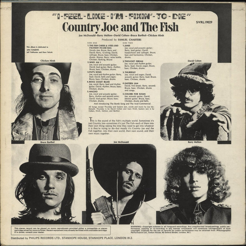 Country Joe & The Fish I-Feel-Like-I'm-Fixin'-To-Die - 2nd UK vinyl LP album (LP record)