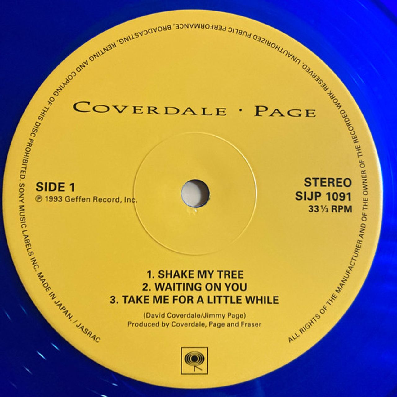 Coverdale/Page 2lp vinyl offers record