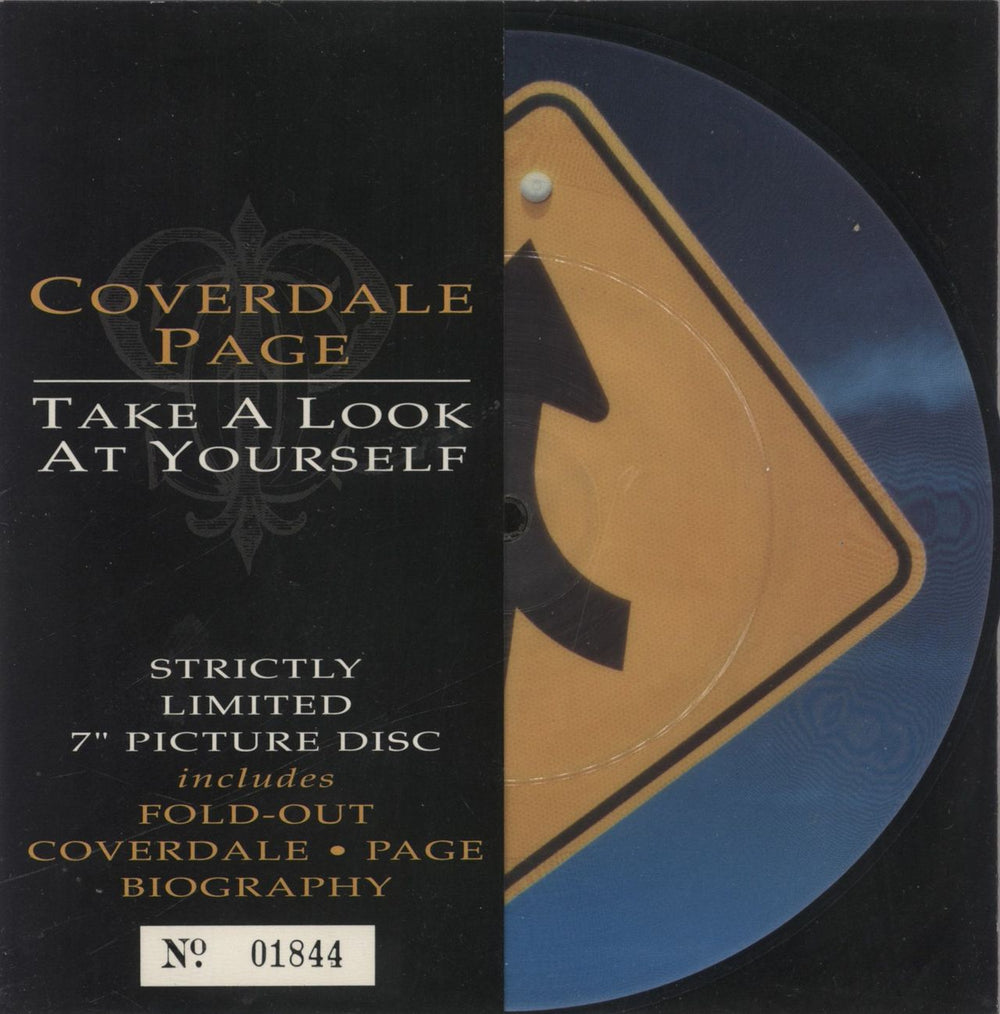 Coverdale Page Take A Look At Yourself UK 7" vinyl picture disc (7 inch picture disc single) EMPD279