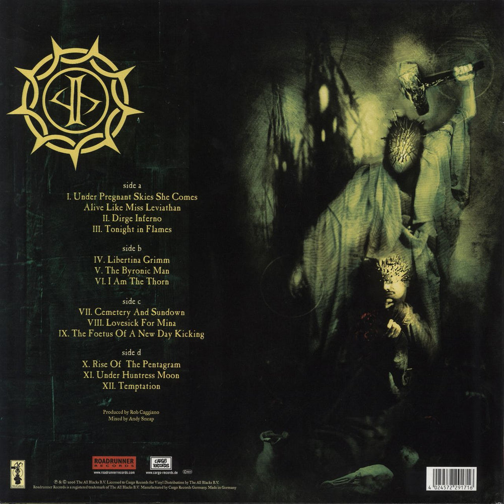 Cradle Of Filth Thornography - Yellow & Green Vinyl German 2-LP vinyl record set (Double LP Album) 4024572291716