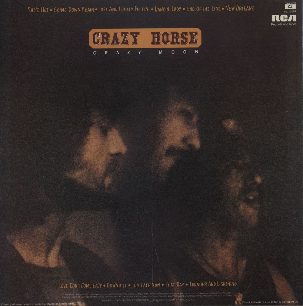 Crazy Horse Crazy Moon - EX UK vinyl LP album (LP record)