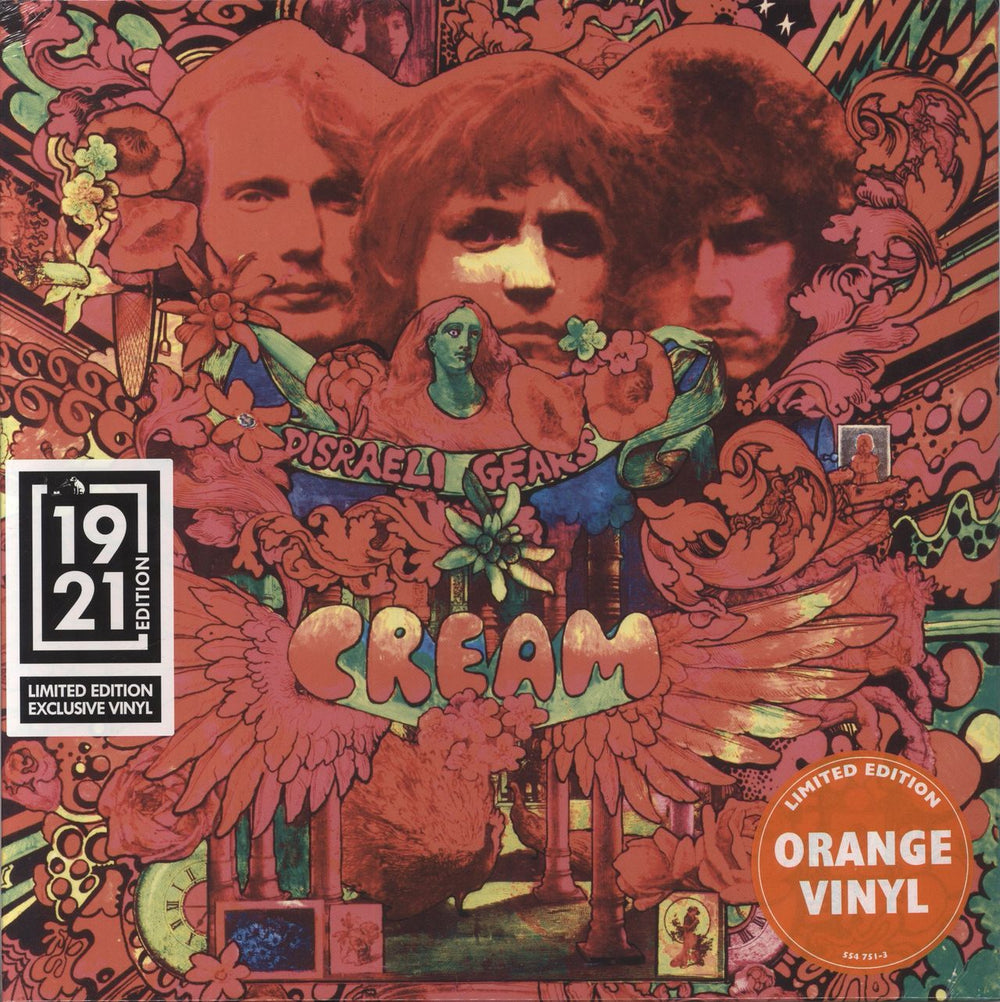 Cream Disraeli Gears: HMV 1921 - Orange Vinyl - Sealed UK vinyl LP album (LP record) 5547513