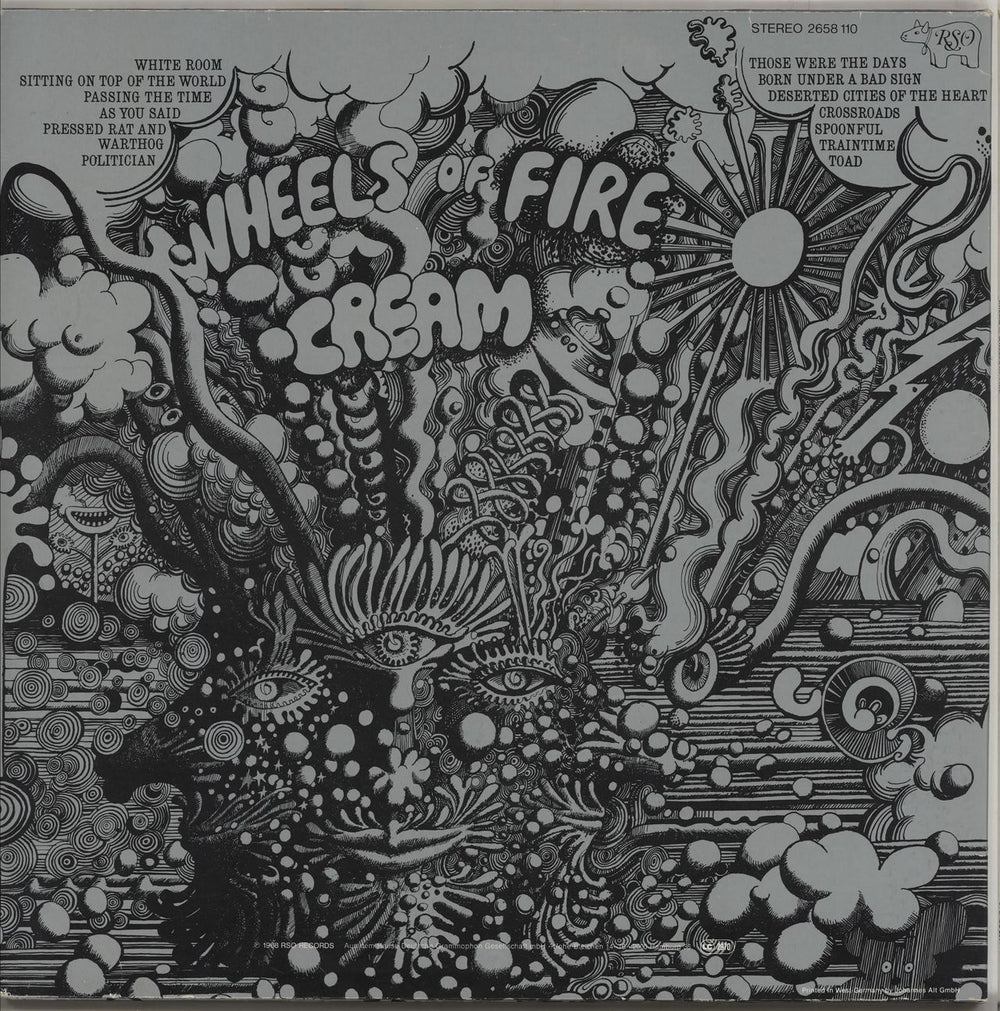 Cream Wheels Of Fire German 2-LP vinyl record set (Double LP Album)