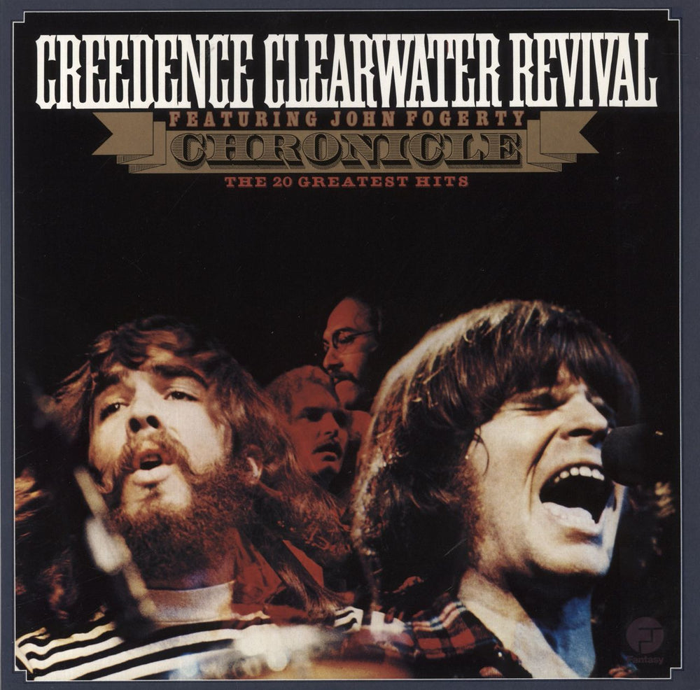 Creedence Clearwater Revival Chronicle: The 20 Greatest Hits - Blue Vinyl UK 2-LP vinyl record set (Double LP Album) 00888072167506