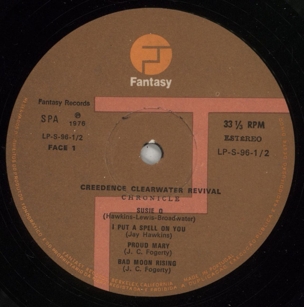 Creedence Clearwater Revival Chronicle: The 20 Greatest Hits (Os 20 Maiores Exitos) Portugese 2-LP vinyl record set (Double LP Album) CCL2LCH867688