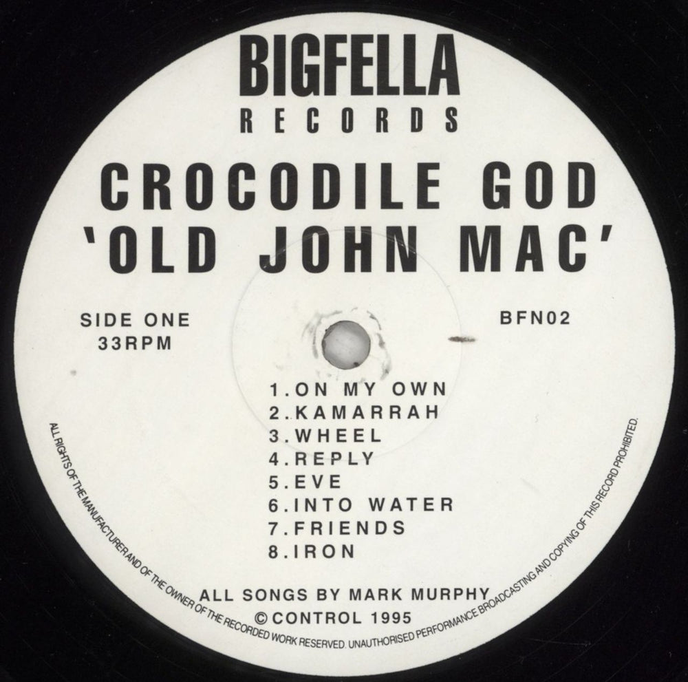 Crocodile God Old John Mac UK vinyl LP album (LP record) 81ZLPOL856805