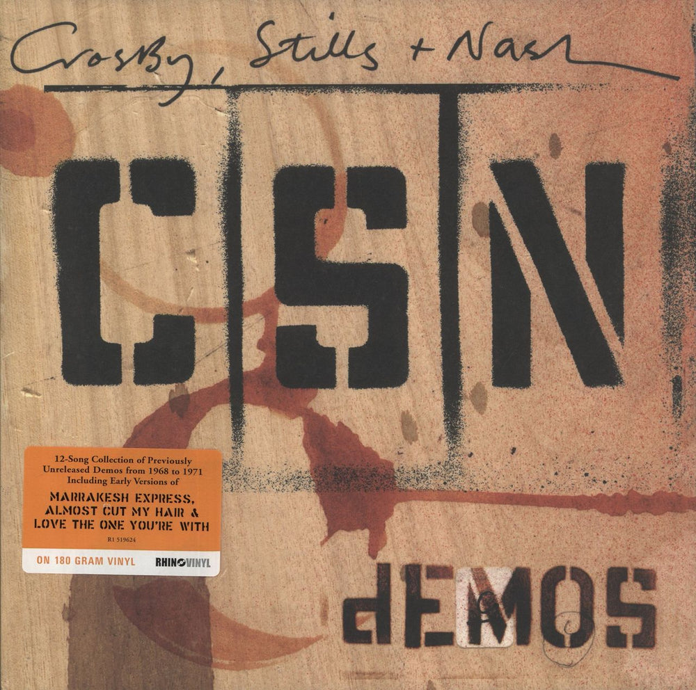 Crosby, Stills & Nash Demos - Sealed US vinyl LP album (LP record) 8122-79860-6