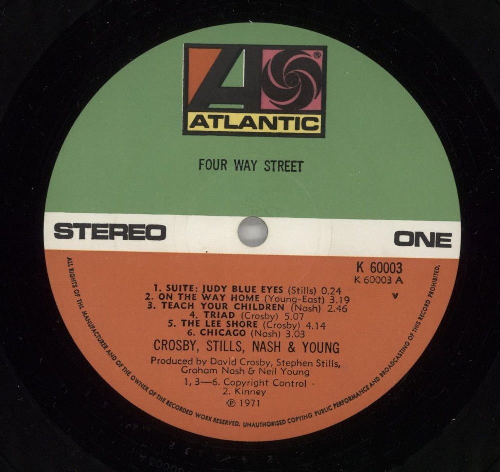 Crosby, Stills, Nash & Young 4 Way Street + Lyric Insert - EX UK 2-LP vinyl record set (Double LP Album) CSN2LWA350258