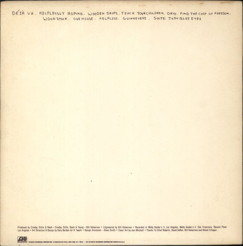 Crosby, Stills, Nash & Young So Far US vinyl LP album (LP record)