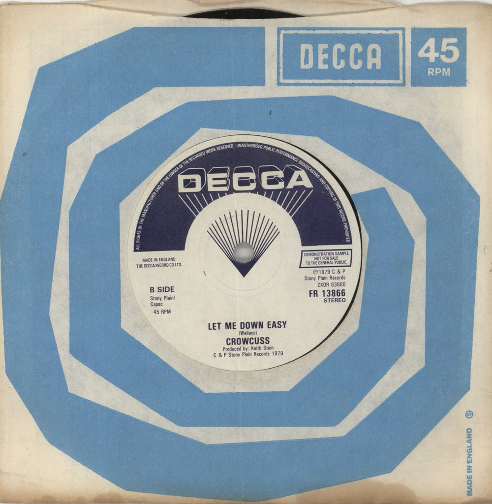 Crowcuss Do What You Want Mama - A Label UK Promo 7" vinyl single (7 inch record / 45)